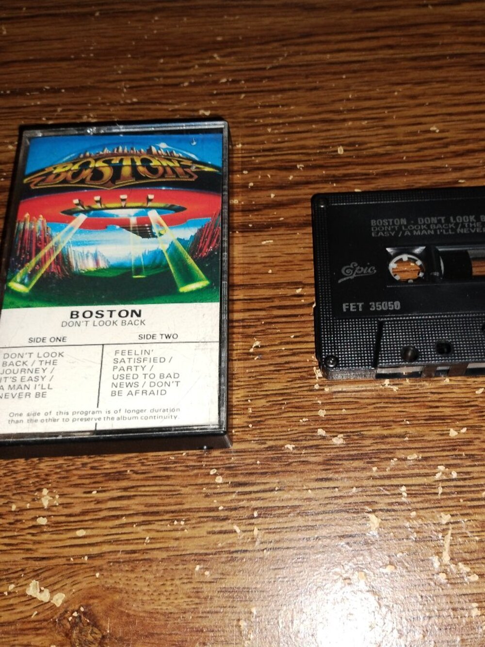 Boston - Don't Look Back on cassette ( 1978, Epic Records)